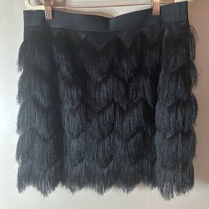 Max Studio Black Ruffled Mini Skirt